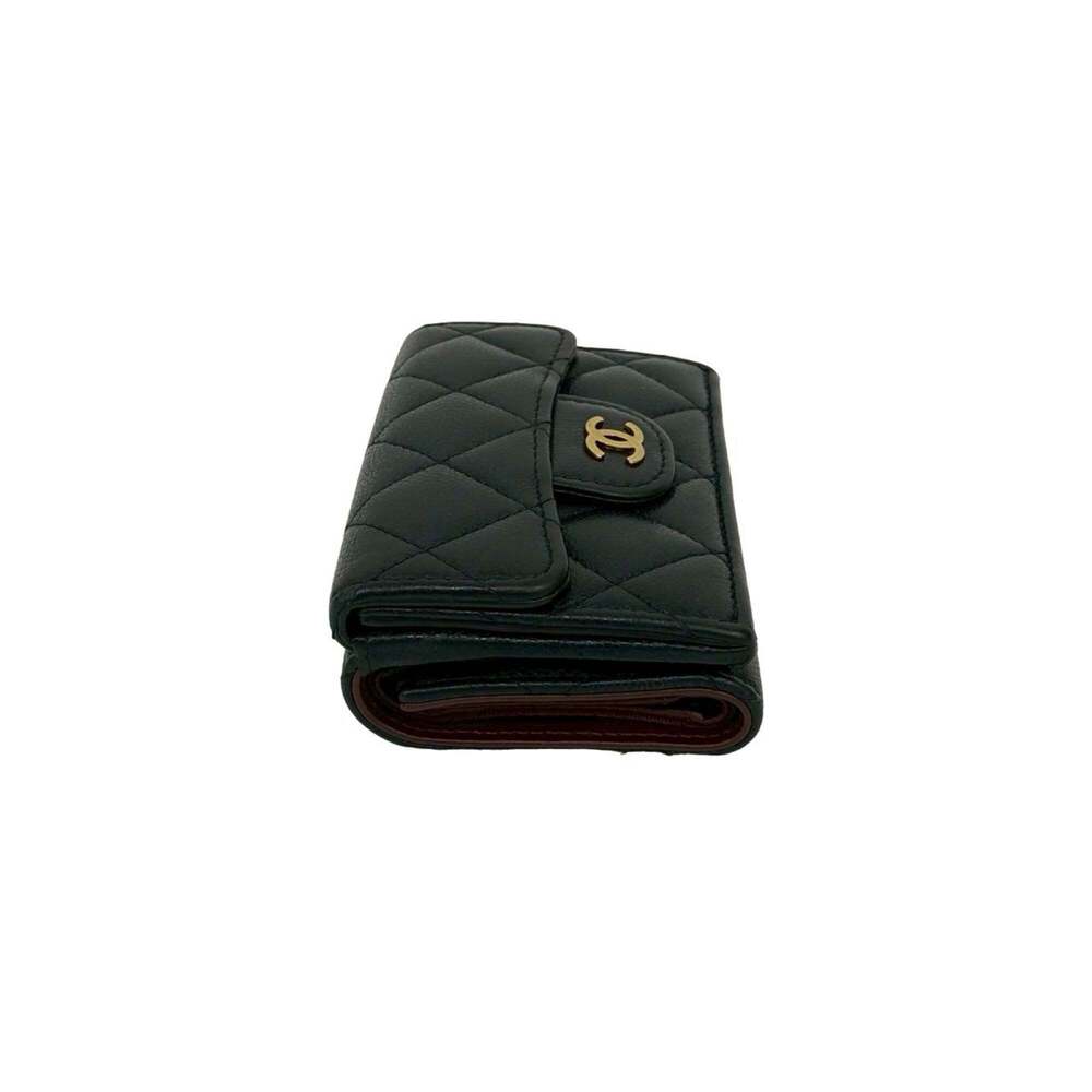 CHANEL Black Caviar Leather Logo Wallet - Picture 4 of 10